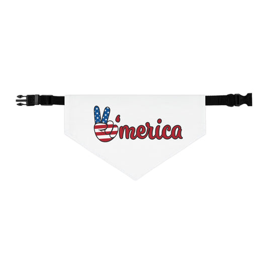Patriotic Dog Bandana, Dog Accessory, Pet Gift, Holiday Pet Apparel, USA Dog Scarf, Fourth of July Bandana