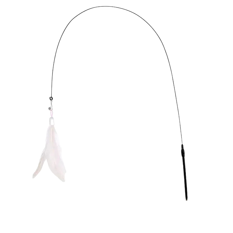 Cat Teaser Stick with Bell – Durable Feather Wand Toy