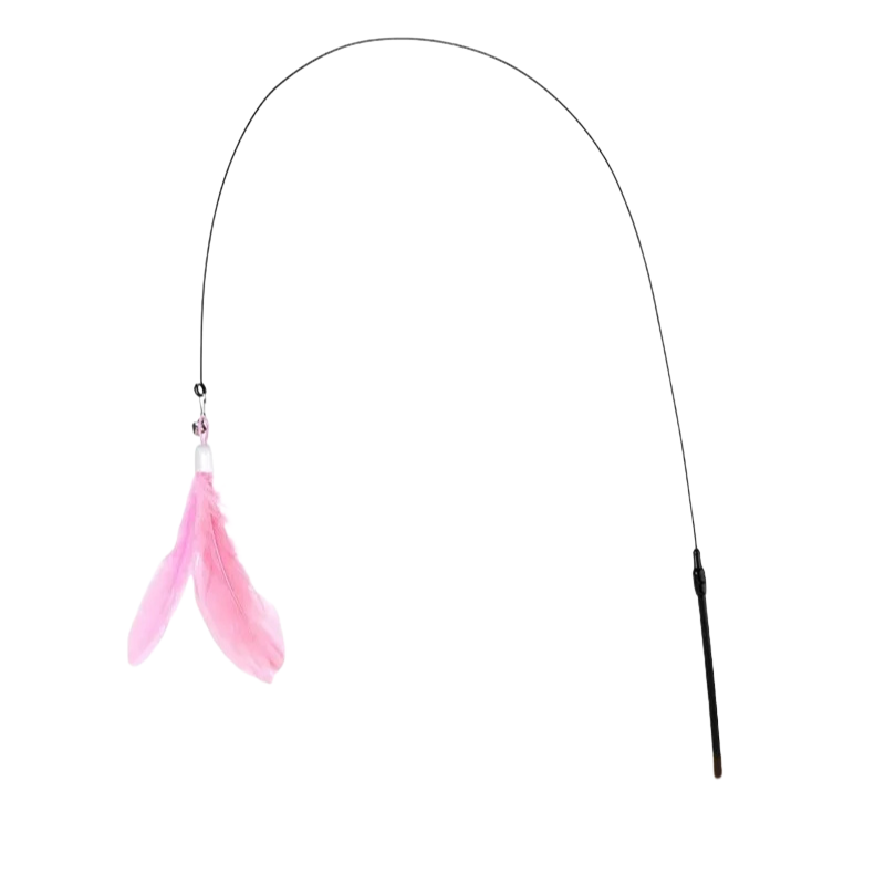 Cat Teaser Stick with Bell – Durable Feather Wand Toy