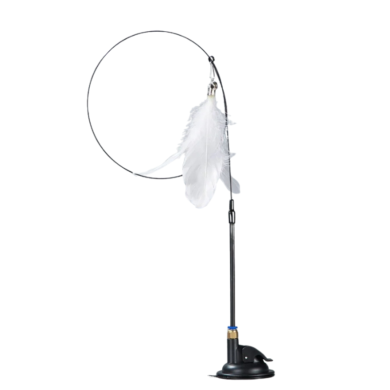 Cat Teaser Stick with Bell – Durable Feather Wand Toy
