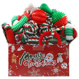 Christmas Dog Toys Bulk 15 Pack – Holiday Puppy Chew & Rope Gift Set
