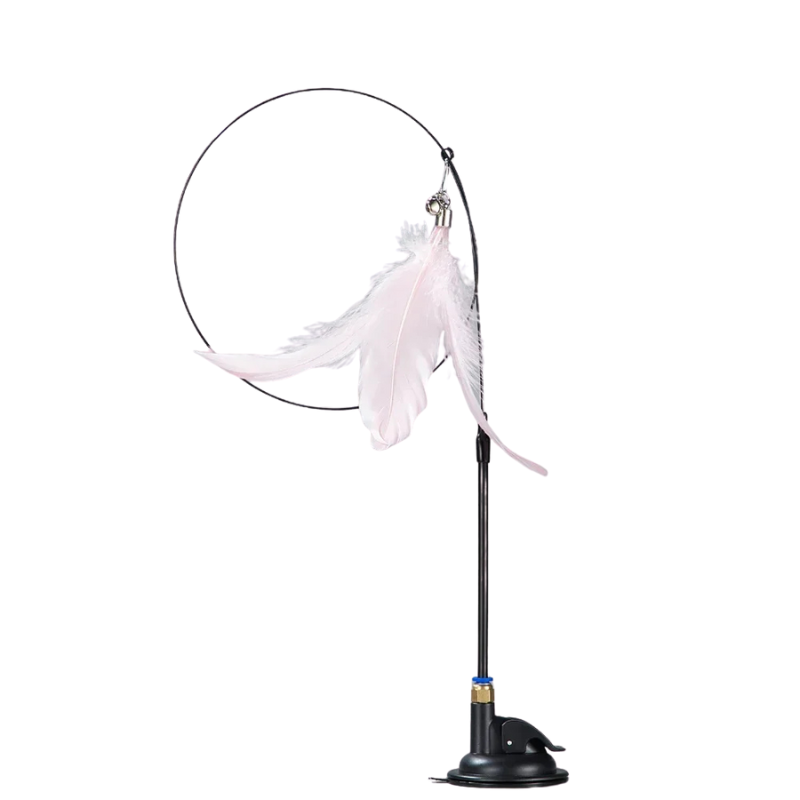 Cat Teaser Stick with Bell – Durable Feather Wand Toy