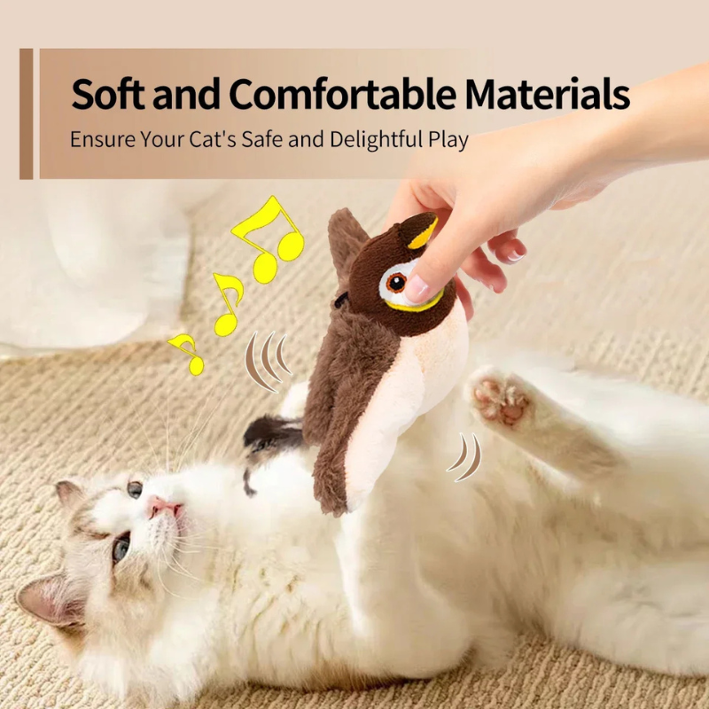 Interactive Flapping Bird Cat Toy – Catnip Toys for Indoor Cats & Kittens