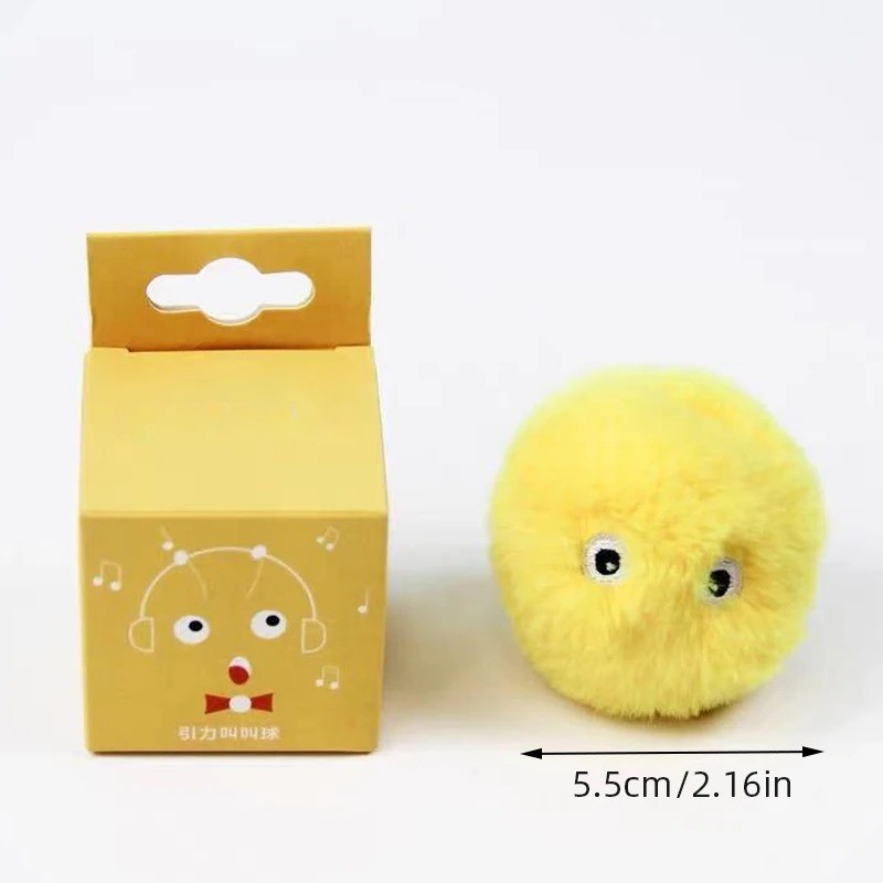 Interactive Smart Squeak Ball – Electric Catnip Plush Toy for Cats