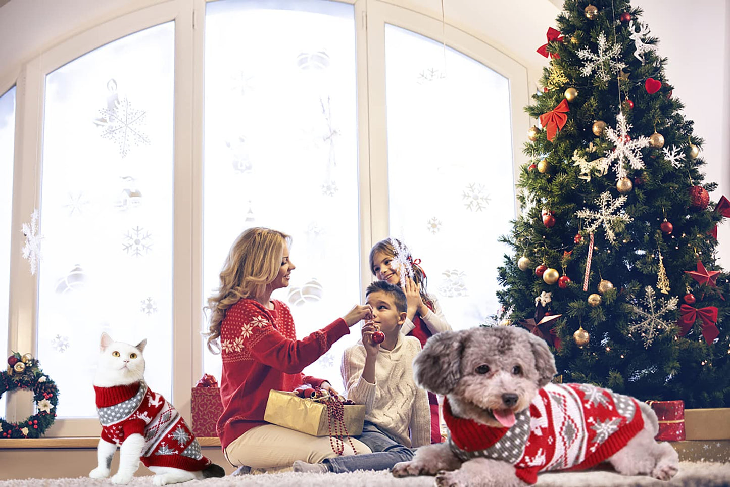 Vehomy Cat & Dog Christmas Sweater – Cozy Winter Knit