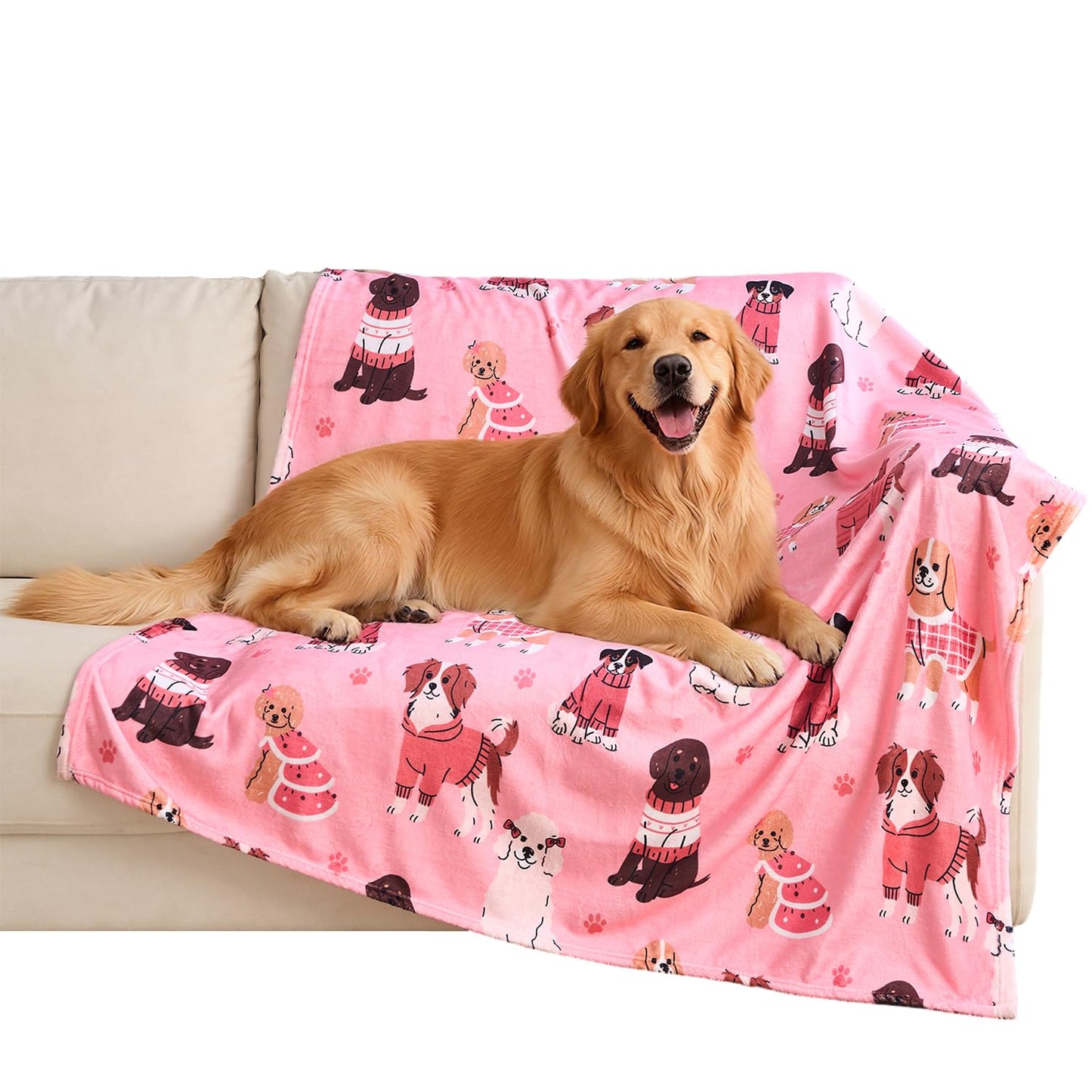 Christmas Blanket for Large Dogs – Waterproof Reversible Couch Cover
