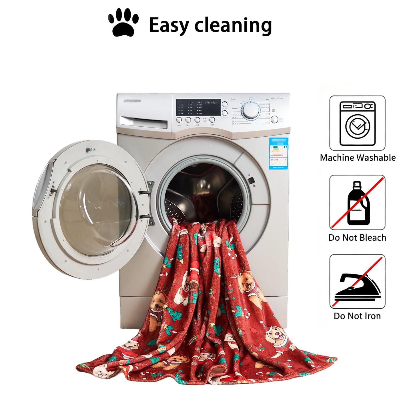 Christmas Blanket for Large Dogs – Waterproof Reversible Couch Cover
