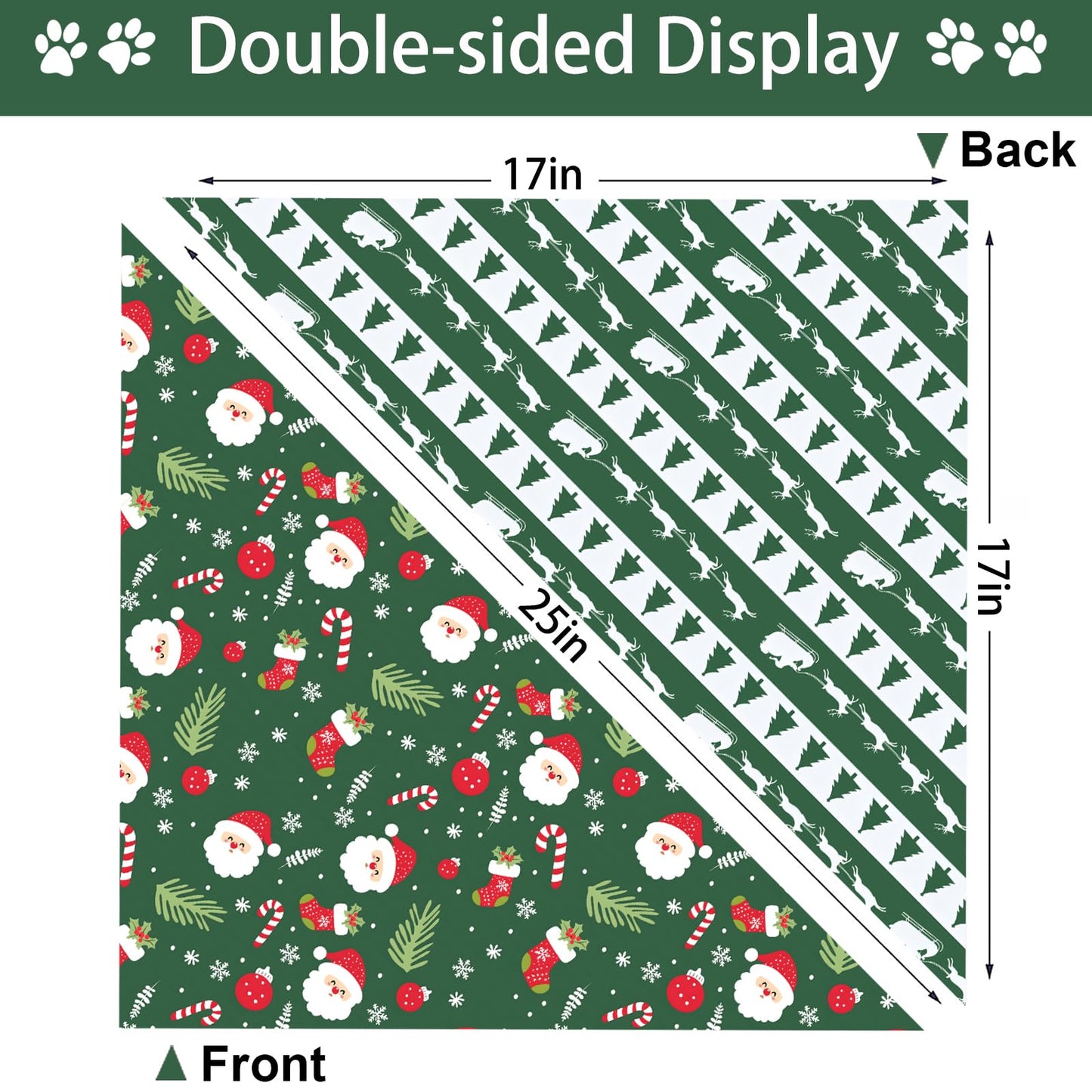 Christmas Dog Bandana Set – 2 Pack Red & Green Plaid Pet Scarf