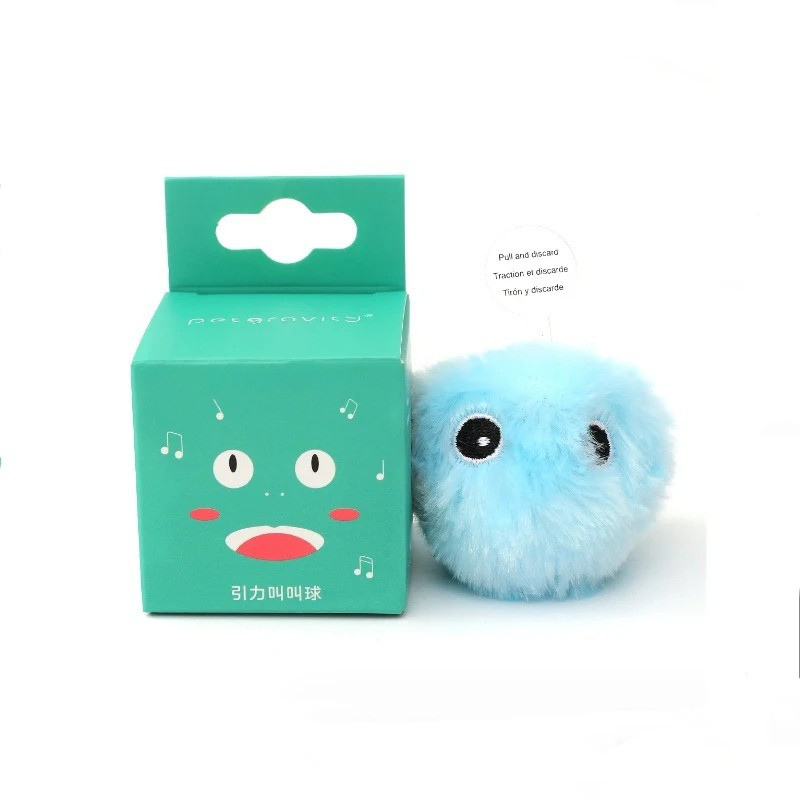 Interactive Smart Squeak Ball – Electric Catnip Plush Toy for Cats