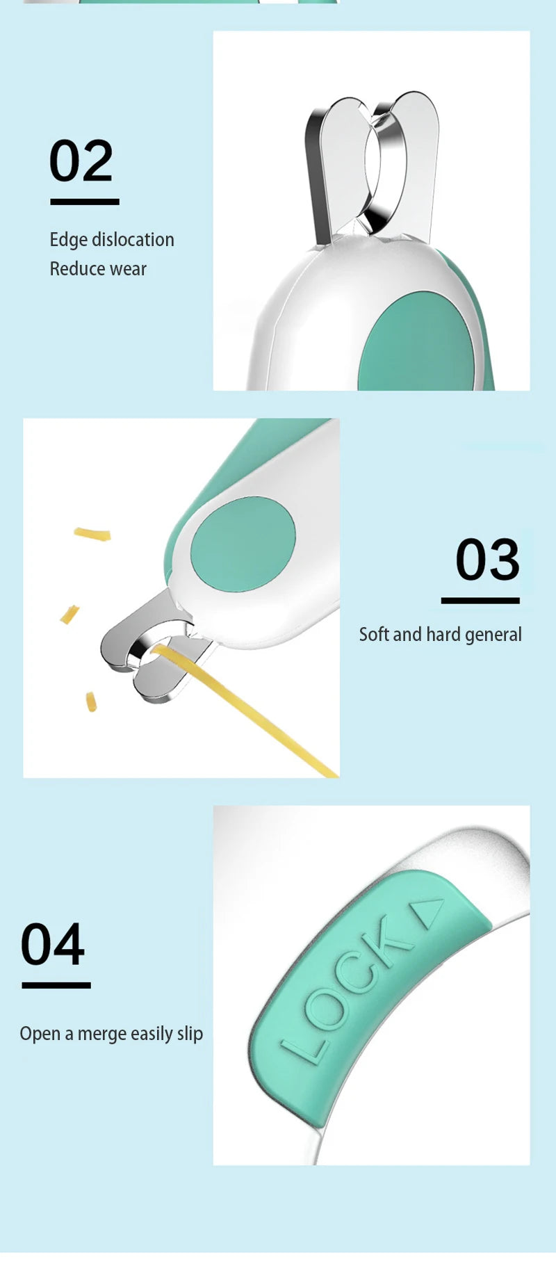 LED Pet Nail Clipper Claw Grooming Scissors for Cats Small Dogs - WTN Essentials
