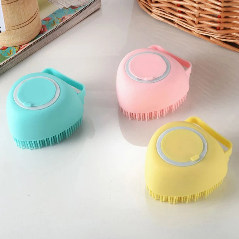 Silicone massage gloves for pets, designed for effective and gentle grooming.