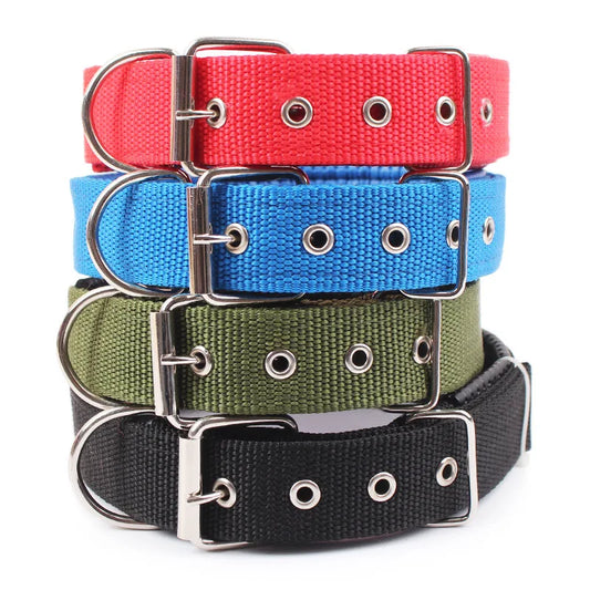 Solid Dog Collars Nylon Dog Collar For Small Medium Large Dogs Teddy Keji Pitbull Bulldog Beagle - WTN Essentials