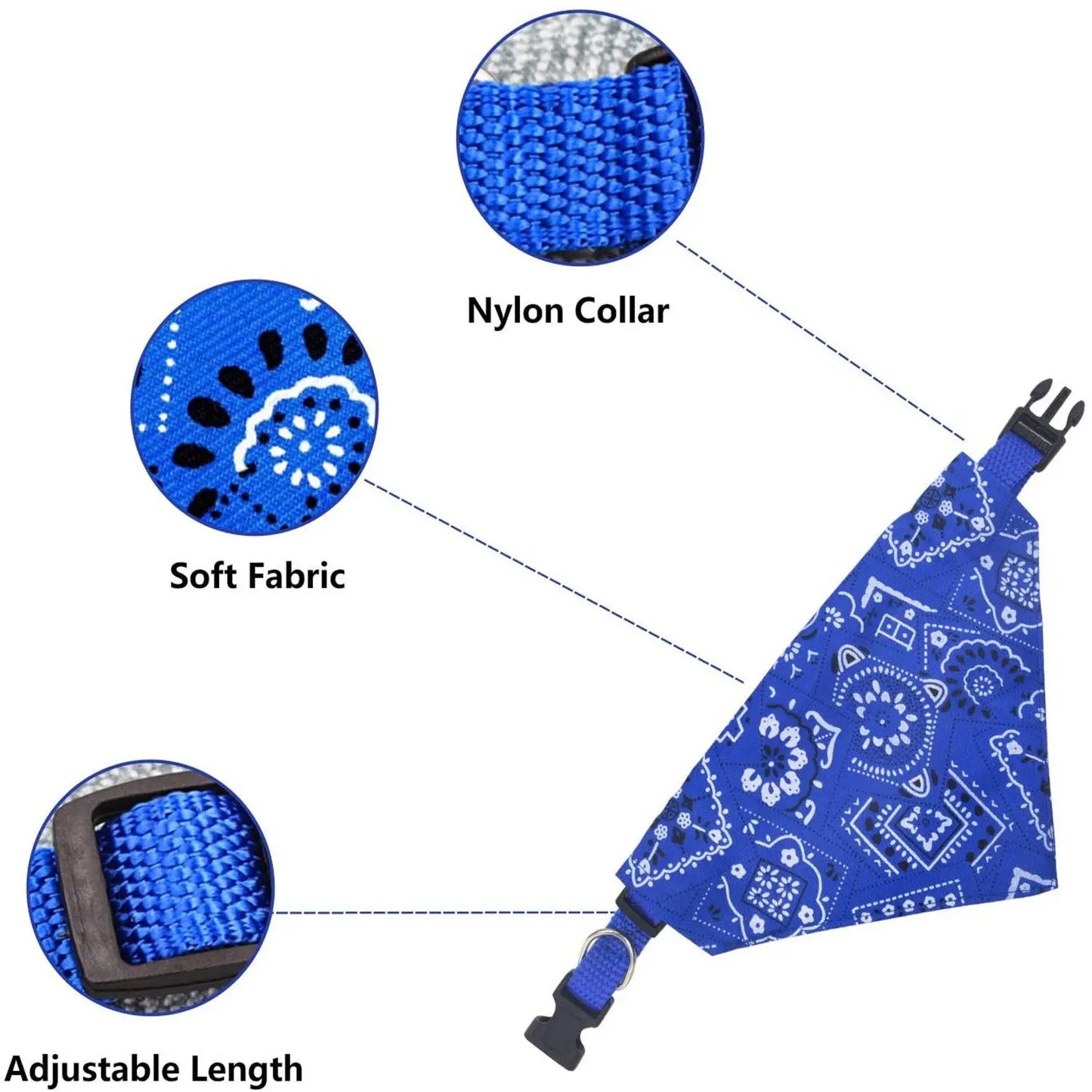 Adjustable Pet Bandana Scarf for Dogs & Cats