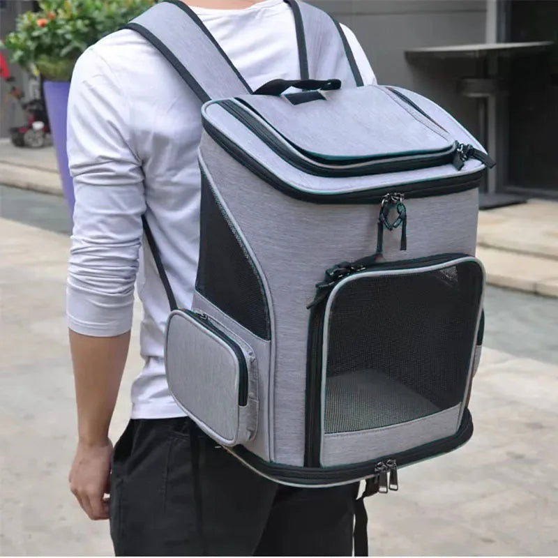 Breathable Expandable Pet Carrier Backpack – Travel Bag for Cats & Dogs