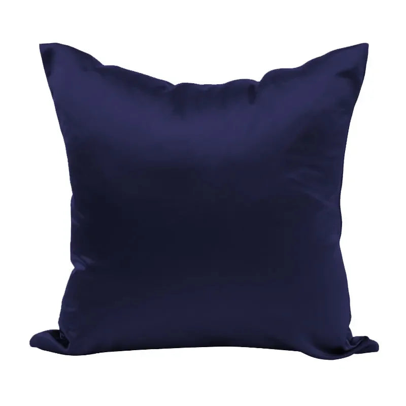 Imitated Silk Pillow Case 100% Satin Cushion Cover 50X50 Solid Pillowcase 60x60cm Home Decor for Sofa Chair 45x45 40X40 Smooth