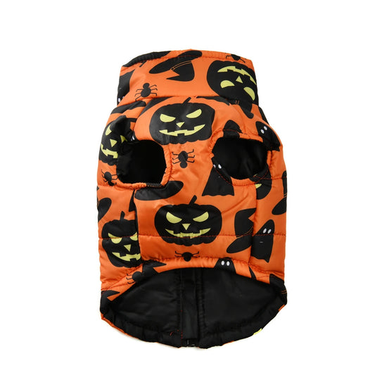 Halloween Dog Clothes – Warm Waterproof Pet Coat for Small Dogs & Cats