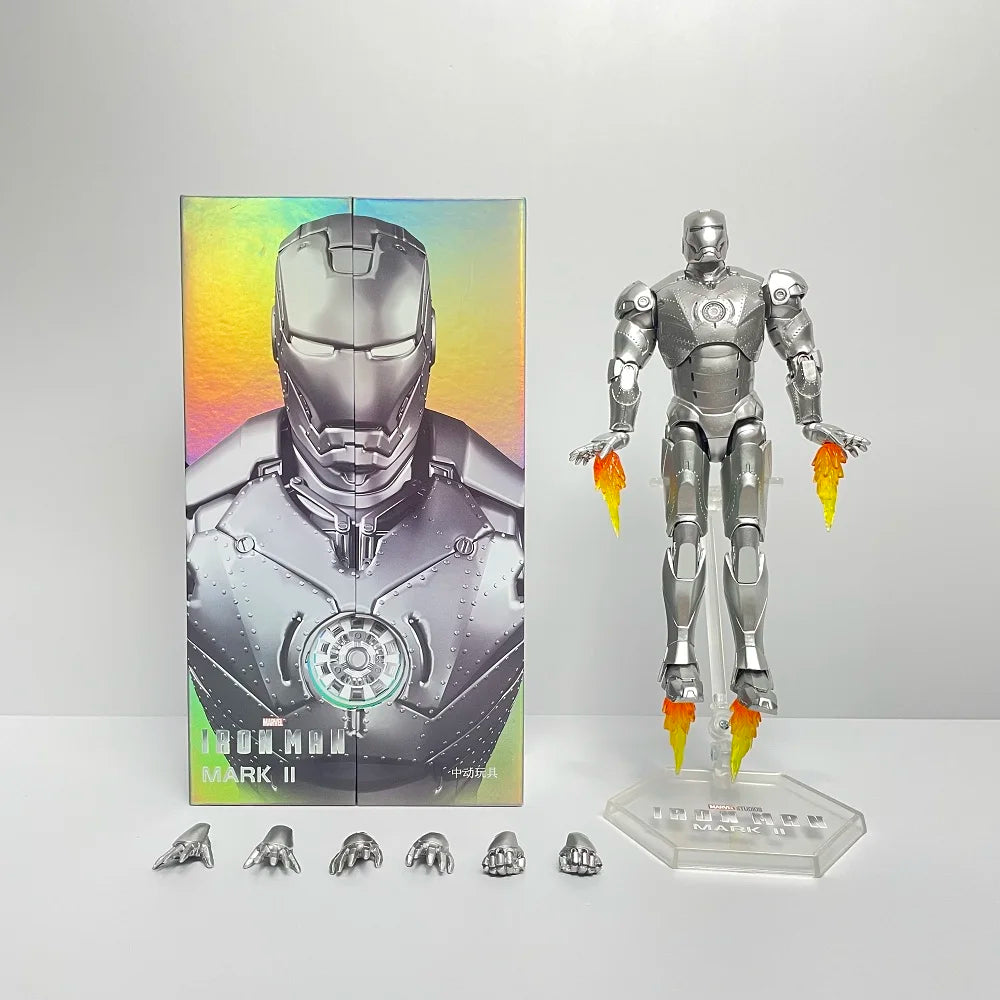 ZD Toys Iron Man Series Joint Movable MK1 MK2 MK3 MK4 MK5 MK6 MK7 MK42 MK43 MK50 Movie Action Figure 7 Inches Mark Dolls