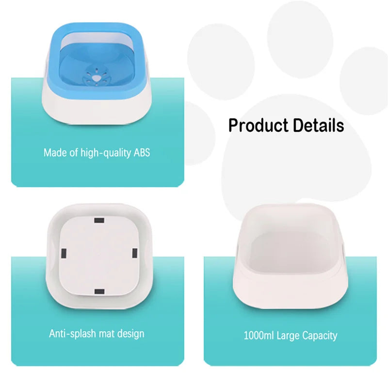 Anti-Splash Dog Water Bowl 1L