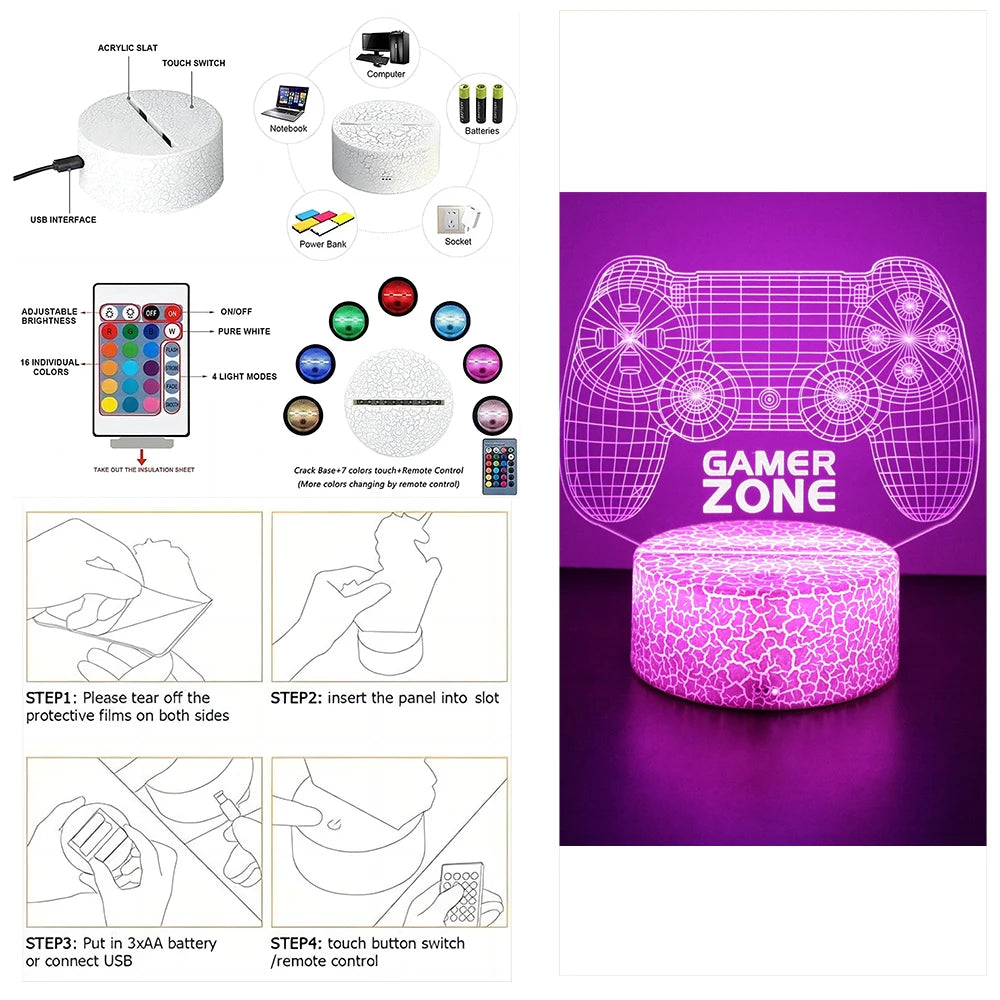 3D illusion gamer light
