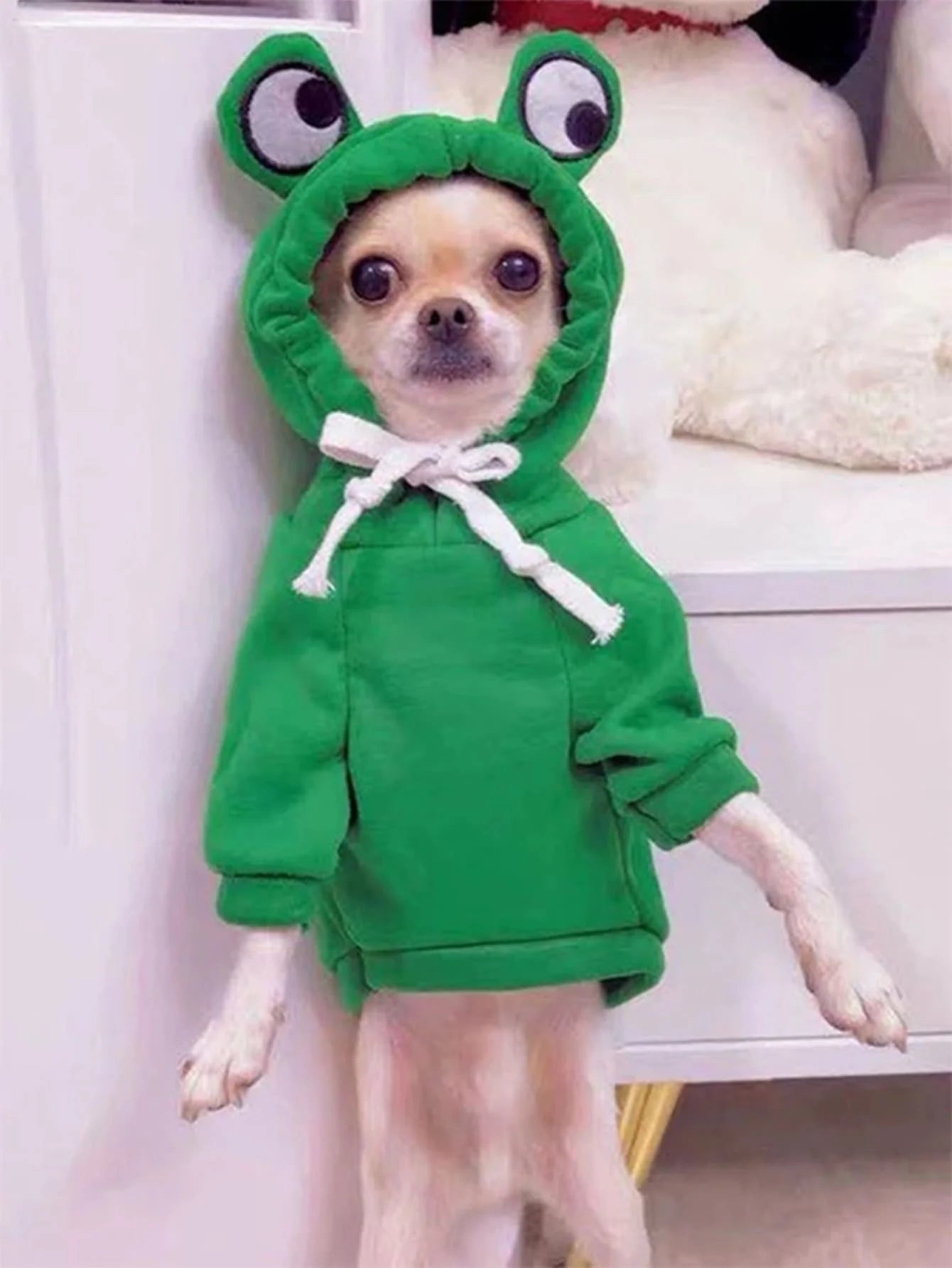 1PC Cute Frog Pet Sweater for Small and Medium Dogs - Green Dog Hoodie with Fun Design - Keep Your Pup Cozy and Stylish - WTN Essentials