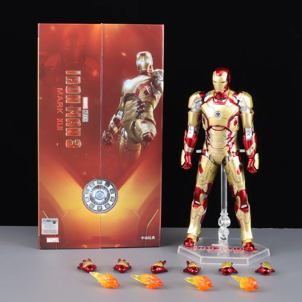 ZD Toys Iron Man Series Joint Movable MK1 MK2 MK3 MK4 MK5 MK6 MK7 MK42 MK43 MK50 Movie Action Figure 7 Inches Mark Dolls