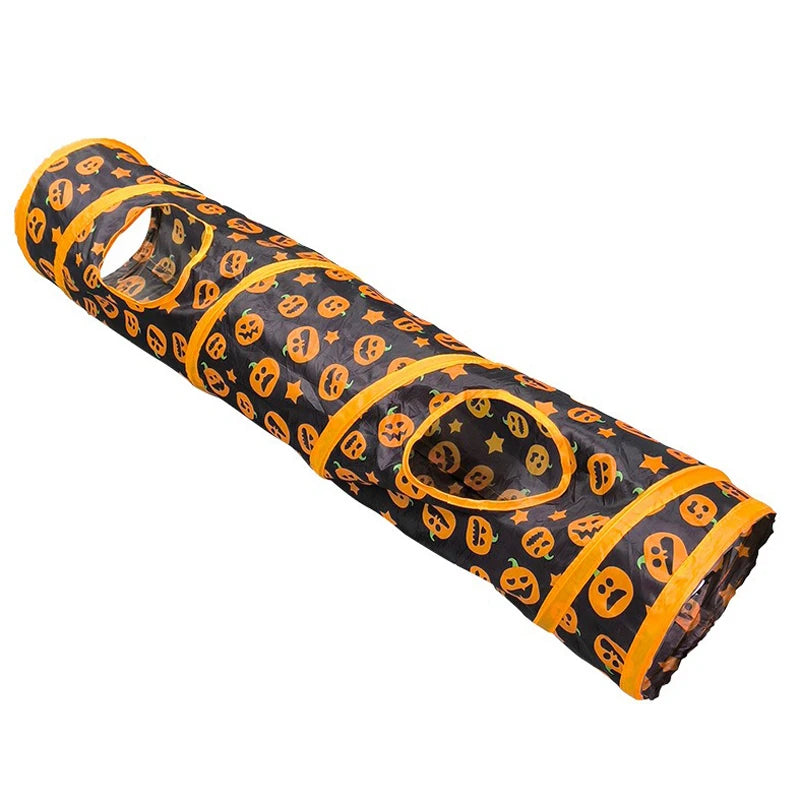Halloween Pumpkin Cat Tunnel – Foldable Toy