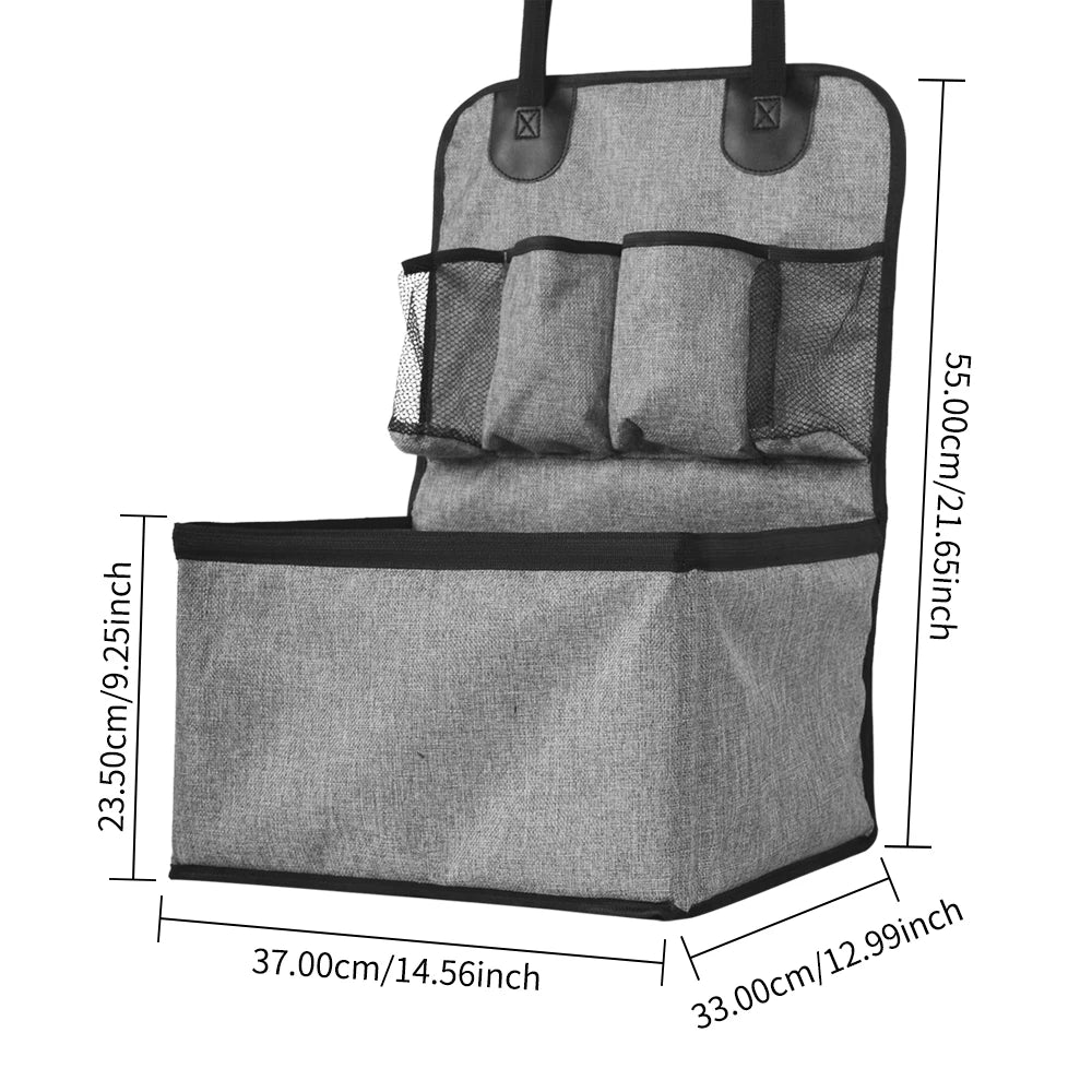 Dog Car Booster Seat – Front Seat Pet Carrier with Storage Pockets