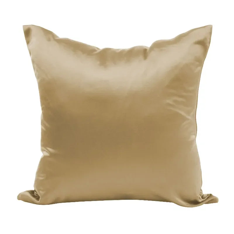 Imitated Silk Pillow Case 100% Satin Cushion Cover 50X50 Solid Pillowcase 60x60cm Home Decor for Sofa Chair 45x45 40X40 Smooth
