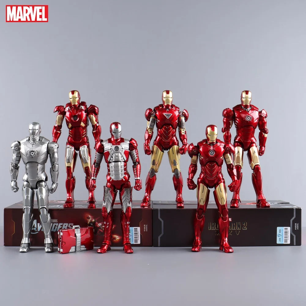 ZD Toys Iron Man Series Joint Movable MK1 MK2 MK3 MK4 MK5 MK6 MK7 MK42 MK43 MK50 Movie Action Figure 7 Inches Mark Dolls