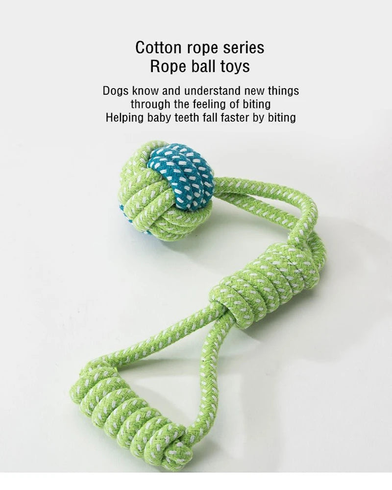 Interactive Cotton Rope Mini Dog Toys Ball for Dogs Accessories Toothbrush Chew Puppy Toy for Large Small Dogs Toy Pet Dog Toy - WTN Essentials