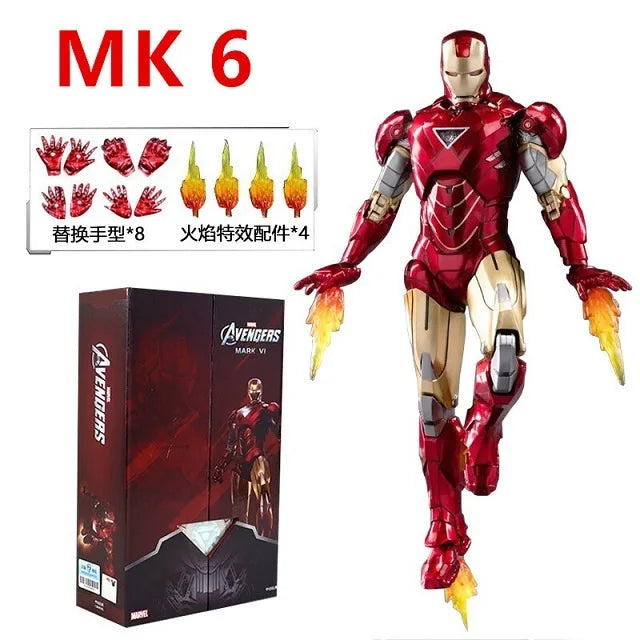 ZD Toys Iron Man Series Joint Movable MK1 MK2 MK3 MK4 MK5 MK6 MK7 MK42 MK43 MK50 Movie Action Figure 7 Inches Mark Dolls