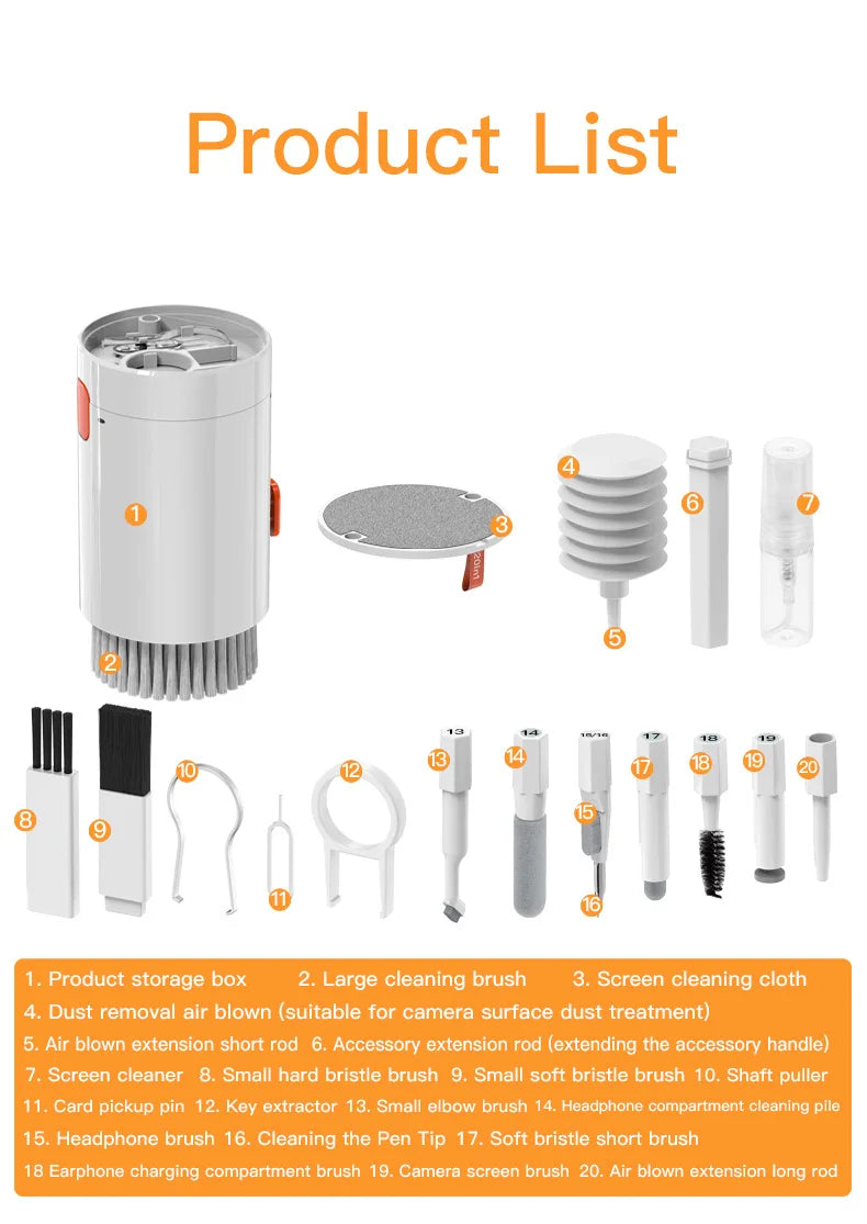 20 in 1/7 in1/ Digital Camera Headset Mobile Phone Laptop Keyboard Cleaning Tool Set Cleaning Brush Clean Pen For Airpods Pro