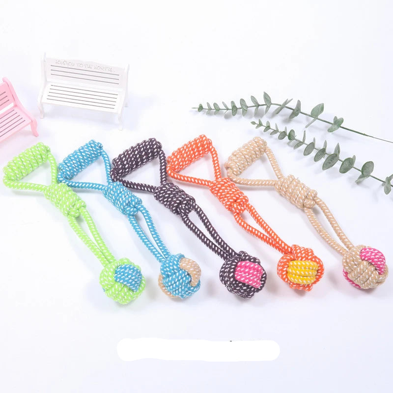 Interactive Cotton Rope Mini Dog Toys Ball for Dogs Accessories Toothbrush Chew Puppy Toy for Large Small Dogs Toy Pet Dog Toy - WTN Essentials