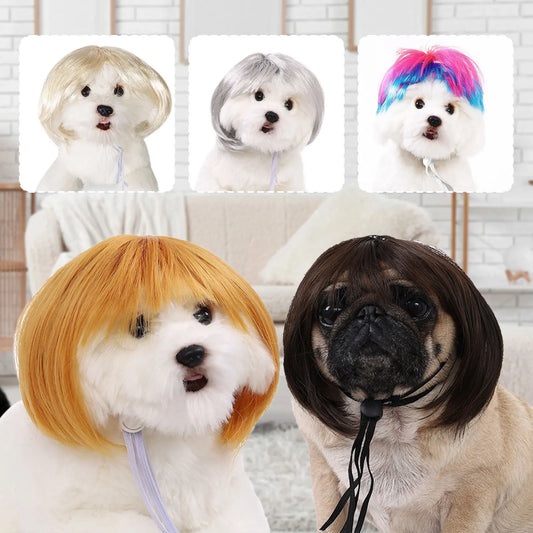 Funny Pet Cosplay Wig – Dog & Cat Costume Hair Hat for Halloween