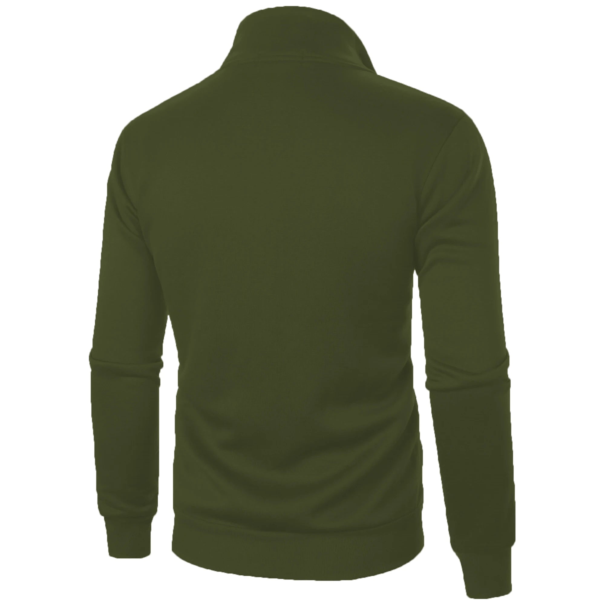Men's casual sports zipper stand collar hoodie coat men's solid color cardigan