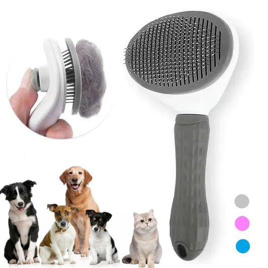 Self-cleaning Pet Hair Remove Comb Cat Slicker Brush Pet Hair Removal Comb For Cats Grooming Brushes Dog Combs Cat Accessories - WTN Essentials