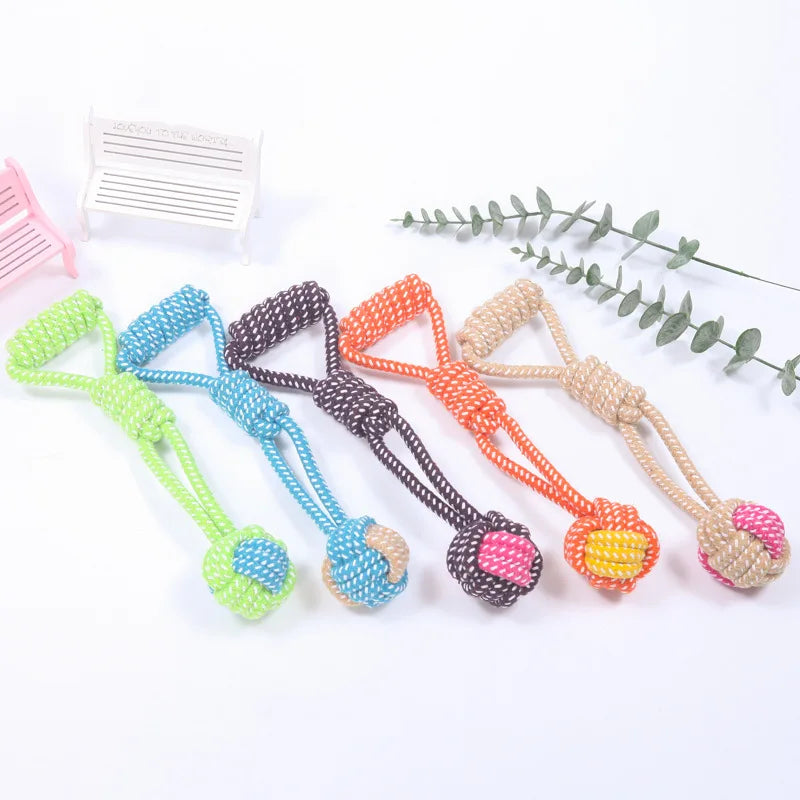 Interactive Cotton Rope Mini Dog Toys Ball for Dogs Accessories Toothbrush Chew Puppy Toy for Large Small Dogs Toy Pet Dog Toy - WTN Essentials