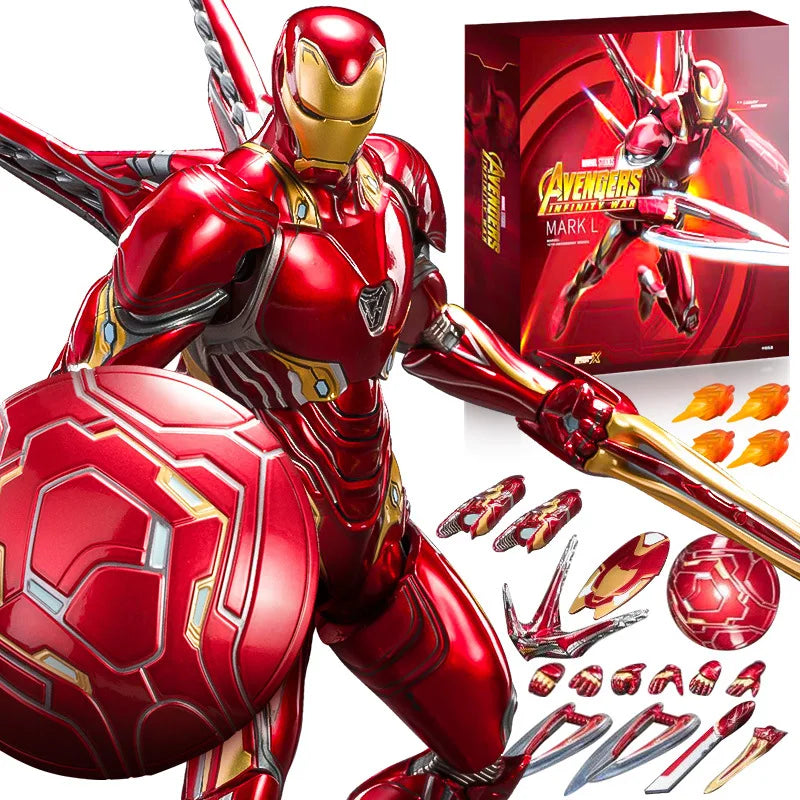 ZD Toys Iron Man Series Joint Movable MK1 MK2 MK3 MK4 MK5 MK6 MK7 MK42 MK43 MK50 Movie Action Figure 7 Inches Mark Dolls
