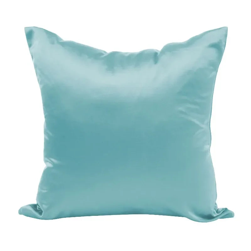 Imitated Silk Pillow Case 100% Satin Cushion Cover 50X50 Solid Pillowcase 60x60cm Home Decor for Sofa Chair 45x45 40X40 Smooth