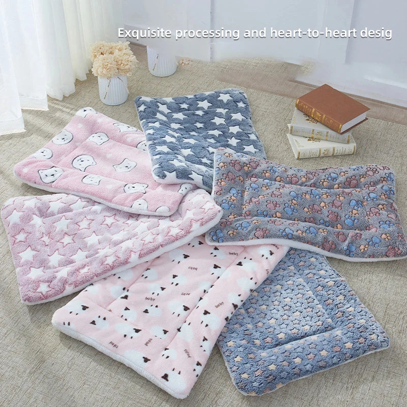 Flannel Pet Sleeping Mat & Dog Bed