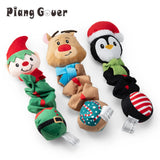 Christmas Elf Penguin Squeaky Dog Toy – Cute Plush Pet Toy