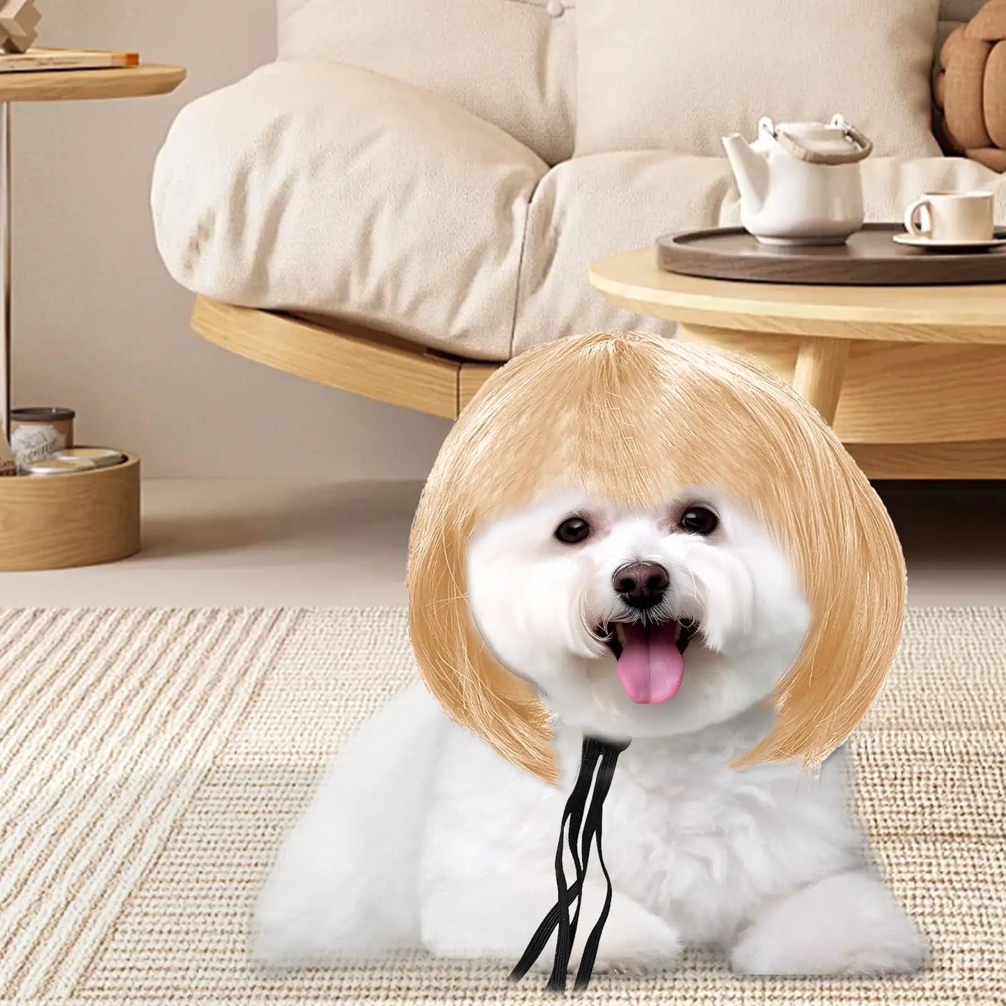 Funny Pet Cosplay Wig – Dog & Cat Costume Hair Hat for Halloween