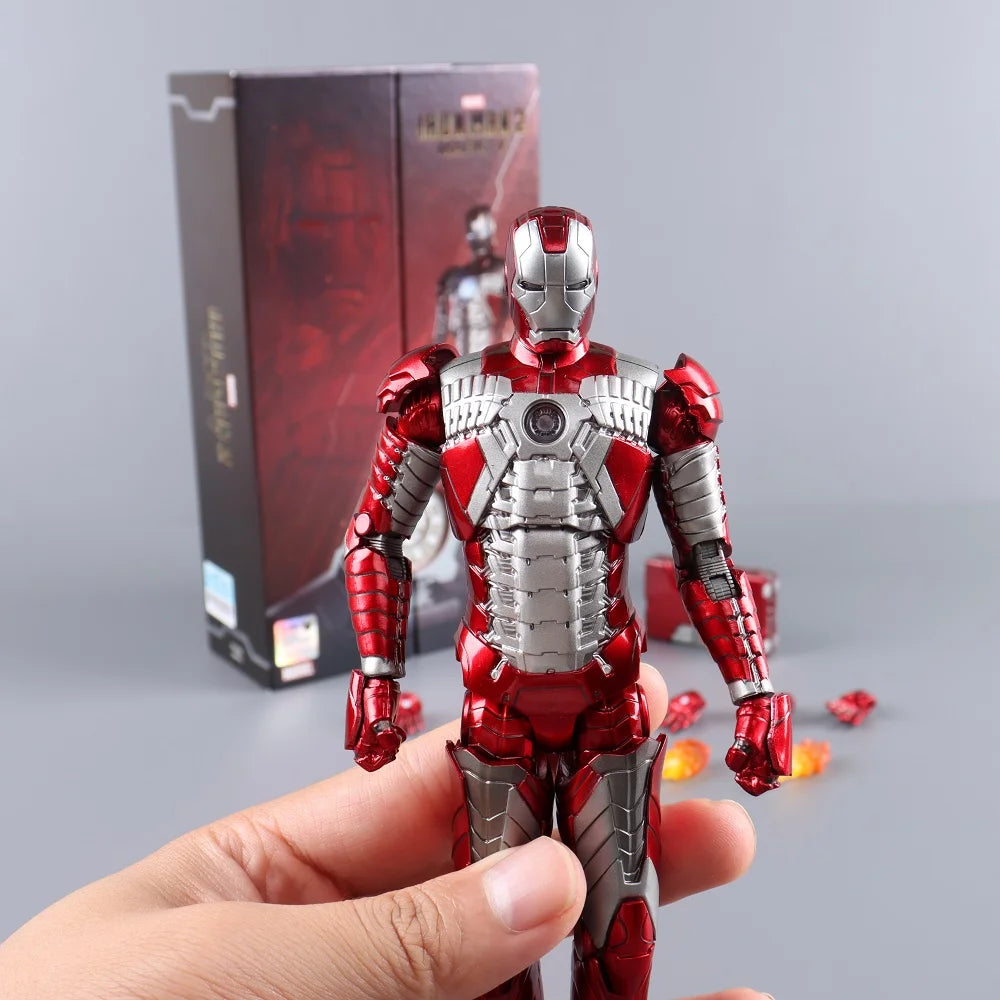 ZD Toys Iron Man Series Joint Movable MK1 MK2 MK3 MK4 MK5 MK6 MK7 MK42 MK43 MK50 Movie Action Figure 7 Inches Mark Dolls
