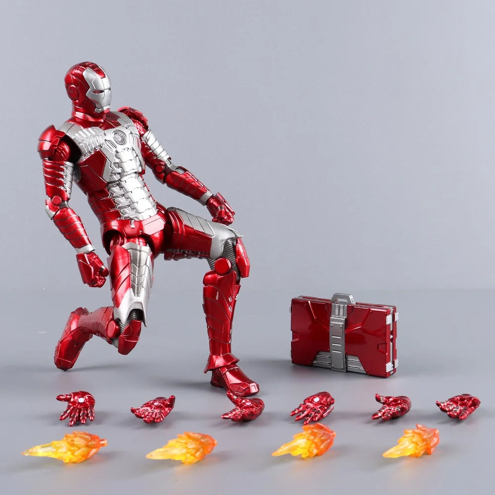 ZD Toys Iron Man Series Joint Movable MK1 MK2 MK3 MK4 MK5 MK6 MK7 MK42 MK43 MK50 Movie Action Figure 7 Inches Mark Dolls