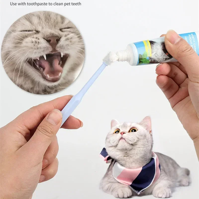 Cat Toothbrush Soft Hair Brush for Cats Mouth Cleaning Cat Brush for Teeth Cleaning Pet Grooming Cats Toothbrush Pet Products - WTN Essentials