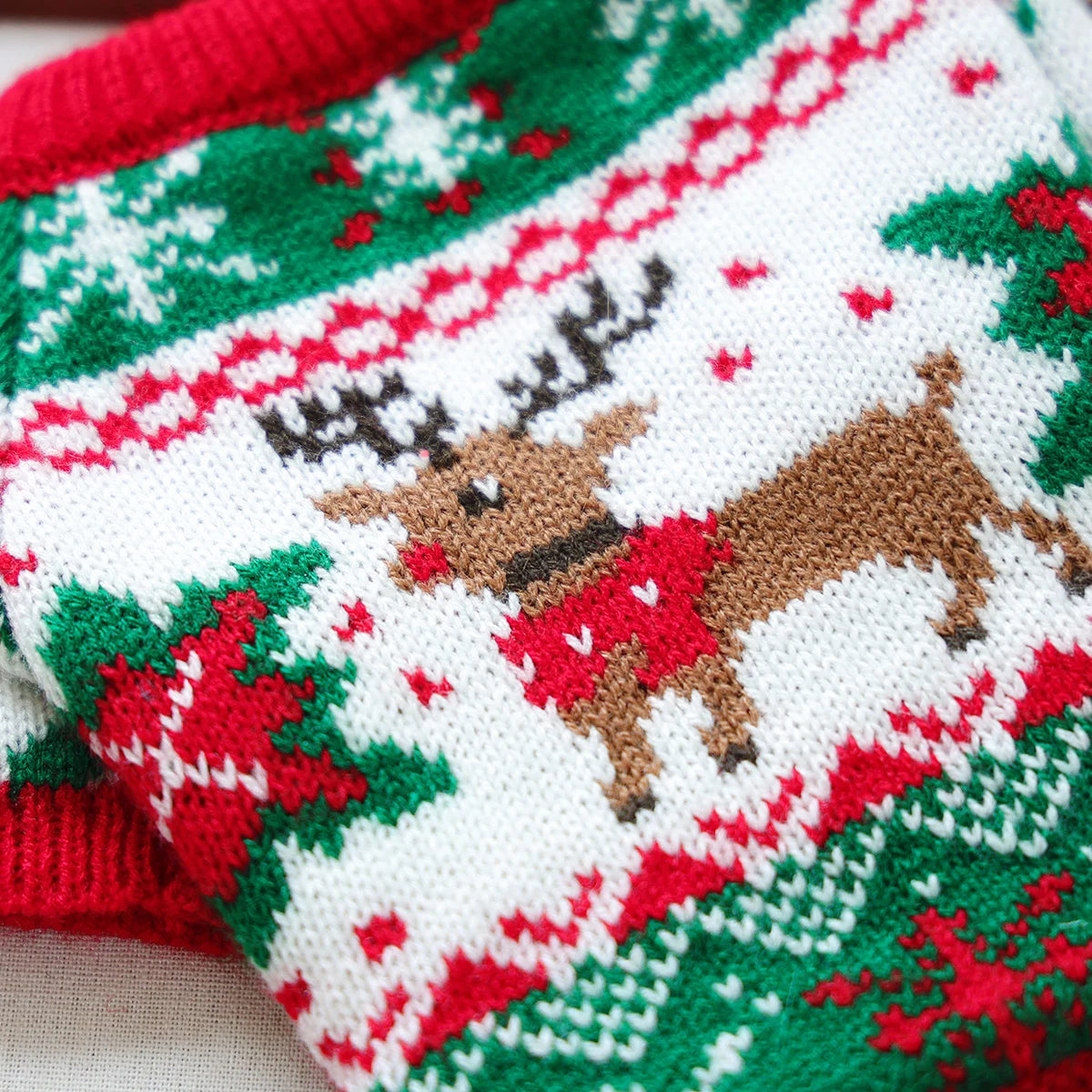 Pet Christmas Rudolph Elk Sweater – Warm Winter Knitwear for Dogs & Cats