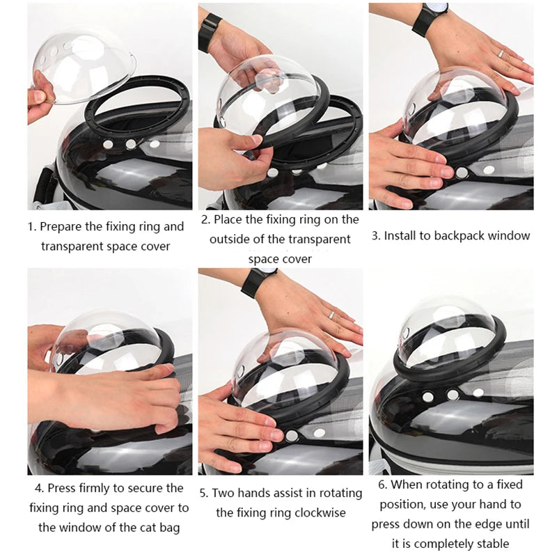 Space Capsule Pet Backpack for Cats & Small Dogs