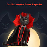Spooky Halloween Vampire Cat Costume – Cloak & Hat Festival Set