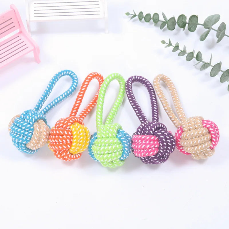 Interactive Cotton Rope Mini Dog Toys Ball for Dogs Accessories Toothbrush Chew Puppy Toy for Large Small Dogs Toy Pet Dog Toy - WTN Essentials