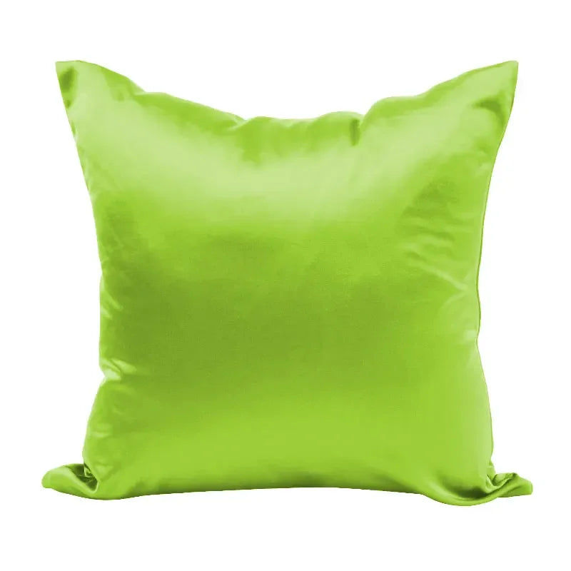 Imitated Silk Pillow Case 100% Satin Cushion Cover 50X50 Solid Pillowcase 60x60cm Home Decor for Sofa Chair 45x45 40X40 Smooth